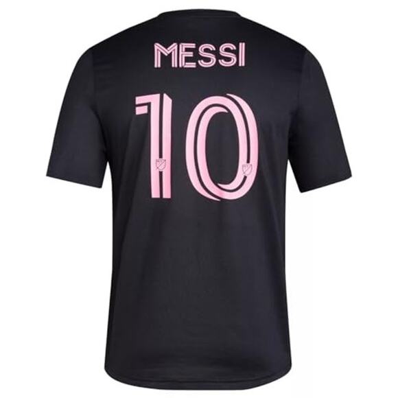 NWT adidas Lionel Messi Inter Miami CF #10 Women's Performance Shirt Black Large - Picture 3 of 3